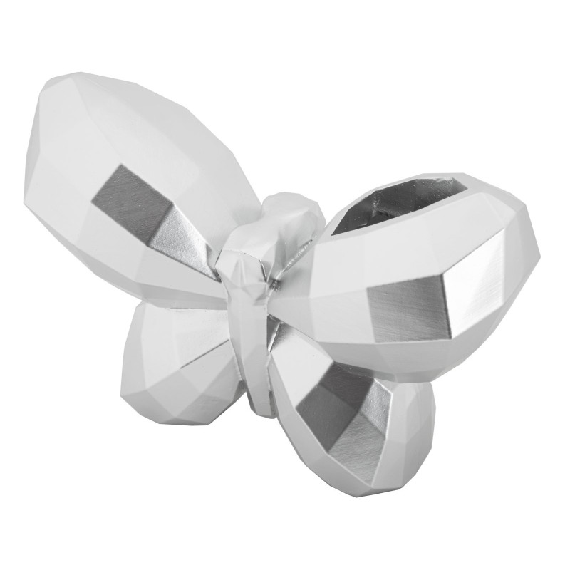 Vase moderne chic Papillon Résine Argenté Butterfly 