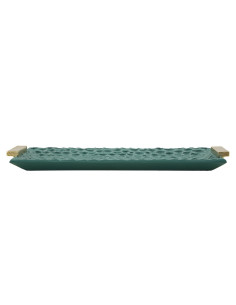 Vide poche déco moderne chic Rectangulaire 34 cm Résine Vert Doré Grent 