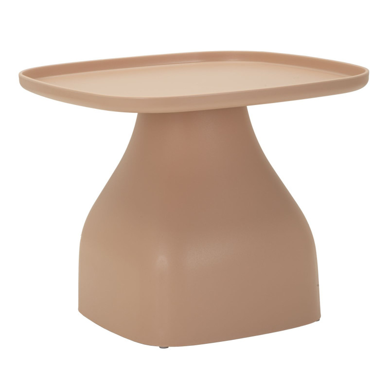 Table d'appoint moderne Carrée Hauteur 38 cm Polypropylène Rose Gia 