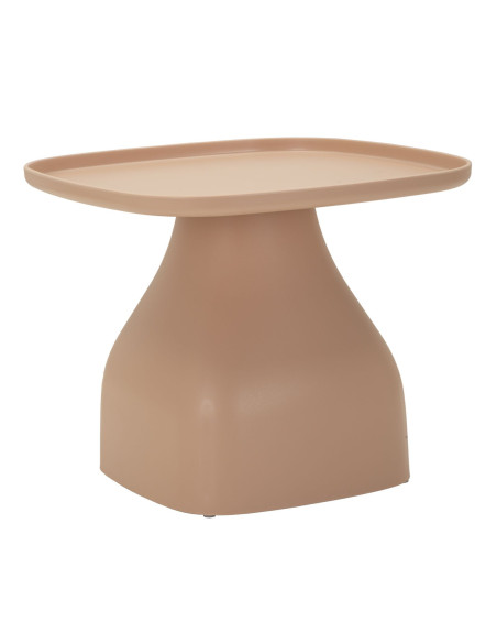 Table d'appoint moderne Carrée Hauteur 38 cm Polypropylène Rose Gia 