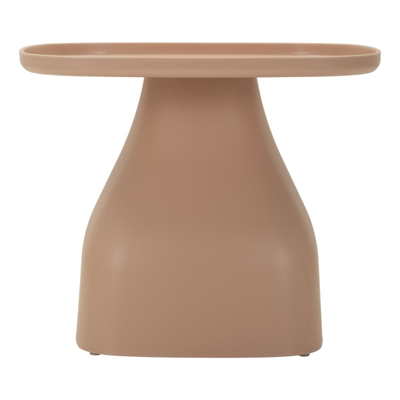 Table d'appoint moderne Carrée Hauteur 38 cm Polypropylène Rose Gia 