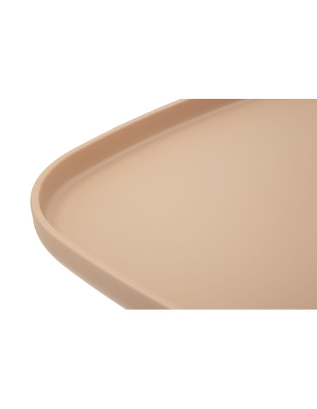 Table d'appoint moderne Carrée Hauteur 38 cm Polypropylène Rose Gia 