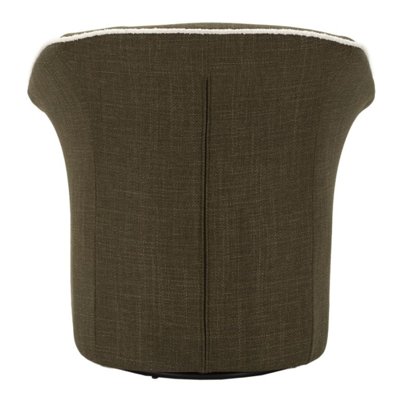 Fauteuil pivotant moderne chic Tissu Vert Blanc Siena 