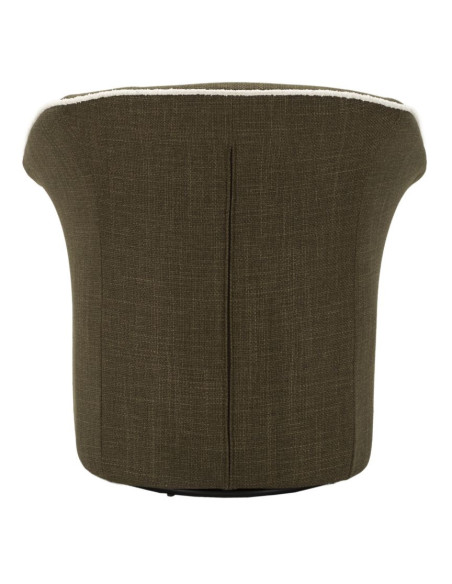 Fauteuil pivotant moderne chic Tissu Vert Blanc Siena 