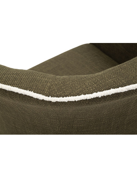 Fauteuil pivotant moderne chic Tissu Vert Blanc Siena 