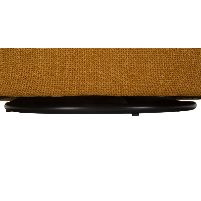 Fauteuil pivotant moderne chic Tissu Jaune moutarde Blanc Siena 