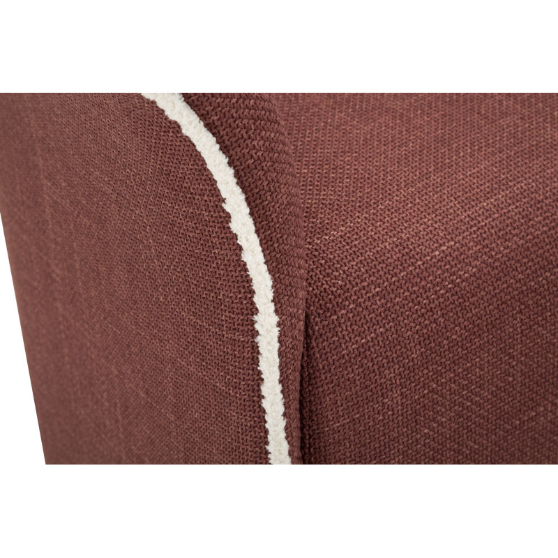 Fauteuil pivotant moderne chic Tissu Rouge bordeaux Blanc Siena 