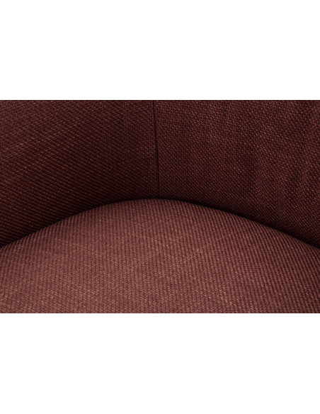 Fauteuil pivotant moderne chic Tissu Rouge bordeaux Blanc Siena 