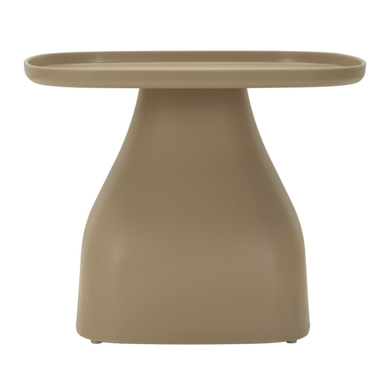 Table d'appoint moderne Carrée Hauteur 38 cm Polypropylène Beige Gia 