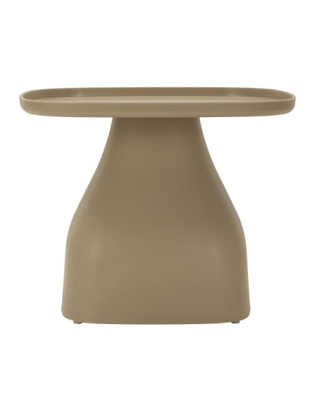 Table d'appoint moderne Carrée Hauteur 38 cm Polypropylène Beige Gia 