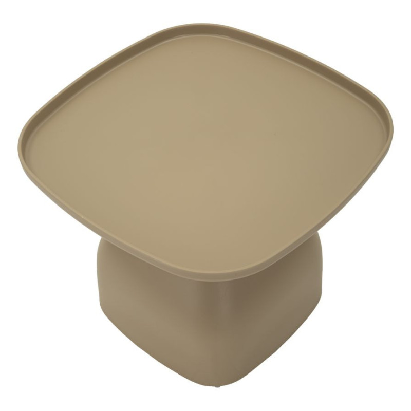 Table d'appoint moderne Carrée Hauteur 38 cm Polypropylène Beige Gia 