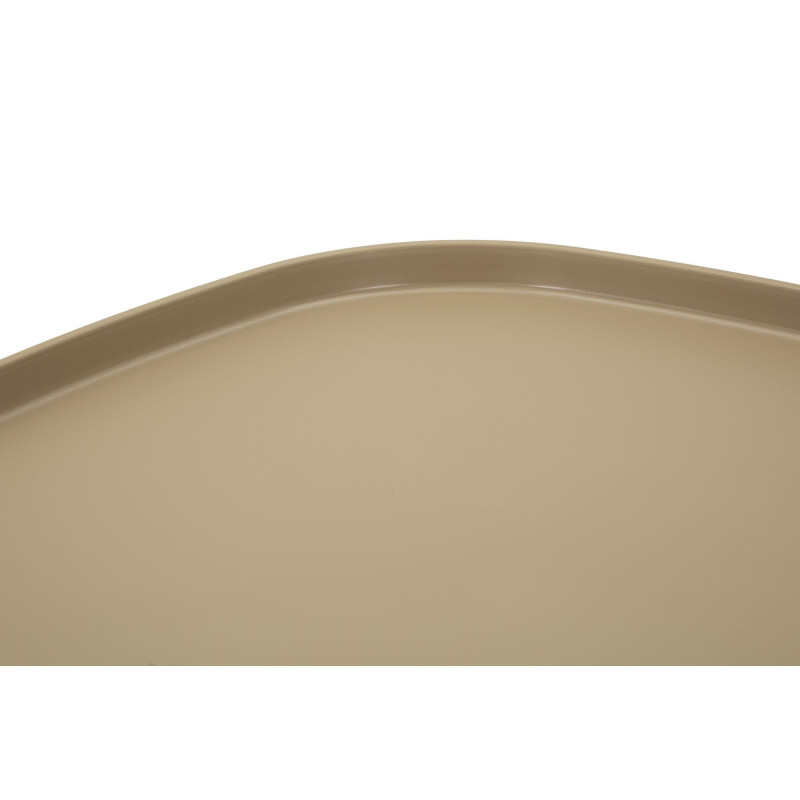 Table d'appoint moderne Carrée Hauteur 38 cm Polypropylène Beige Gia 