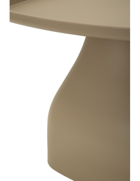 Table d'appoint moderne Carrée Hauteur 38 cm Polypropylène Beige Gia 