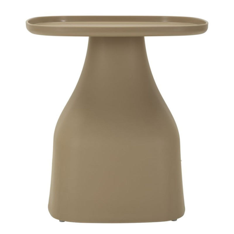 Table d'appoint moderne Carrée Hauteur 50 cm Polypropylène Beige Gia 