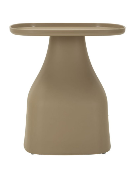 Table d'appoint moderne Carrée Hauteur 50 cm Polypropylène Beige Gia 