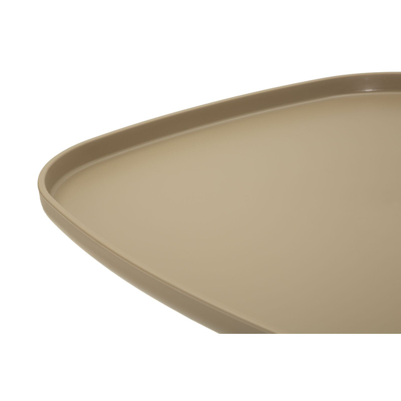 Table d'appoint moderne Carrée Hauteur 50 cm Polypropylène Beige Gia 