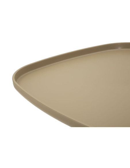 Table d'appoint moderne Carrée Hauteur 50 cm Polypropylène Beige Gia 