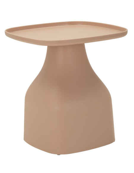 Table d'appoint moderne Carrée Hauteur 50 cm Polypropylène Rose Gia 