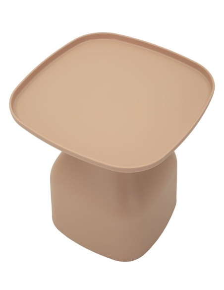 Table d'appoint moderne Carrée Hauteur 50 cm Polypropylène Rose Gia 