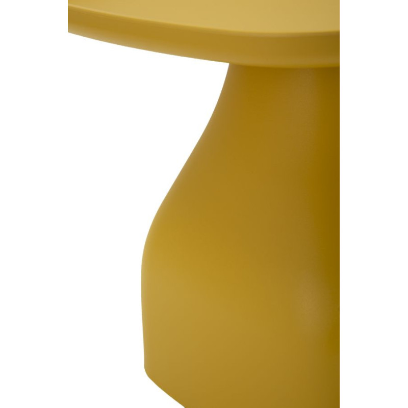 Table d'appoint moderne Carrée Hauteur 38 cm Polypropylène Jaune Gia 