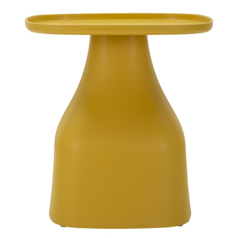 Table d'appoint moderne Carrée Hauteur 50 cm Polypropylène Jaune Gia 