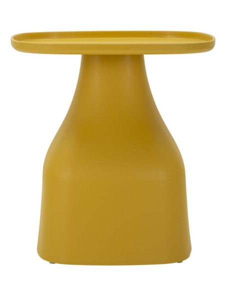 Table d'appoint moderne Carrée Hauteur 50 cm Polypropylène Jaune Gia 