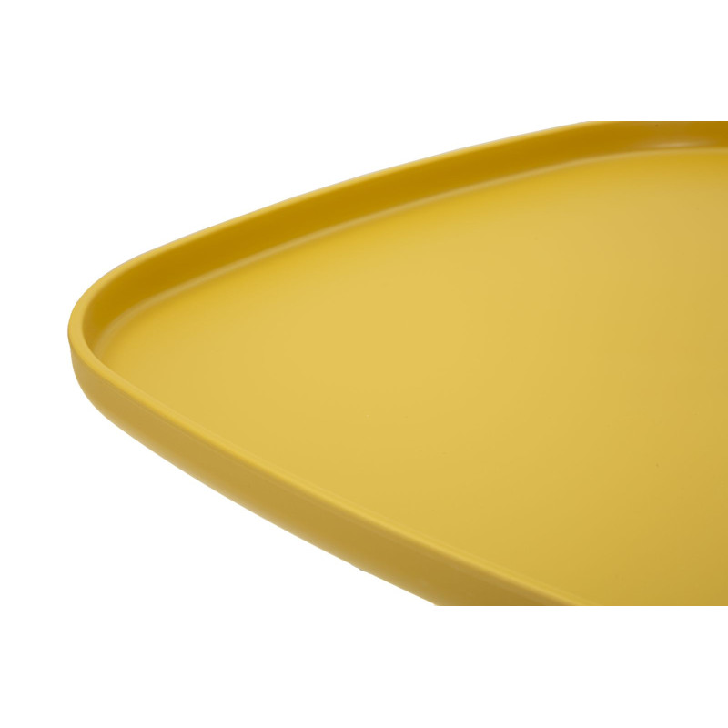 Table d'appoint moderne Carrée Hauteur 50 cm Polypropylène Jaune Gia 
