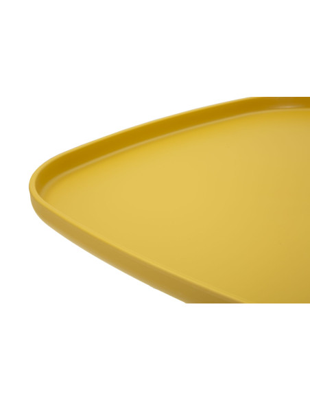 Table d'appoint moderne Carrée Hauteur 50 cm Polypropylène Jaune Gia 