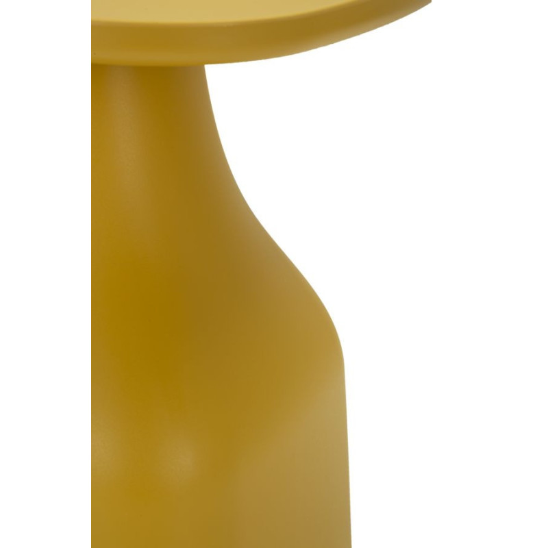 Table d'appoint moderne Carrée Hauteur 50 cm Polypropylène Jaune Gia 