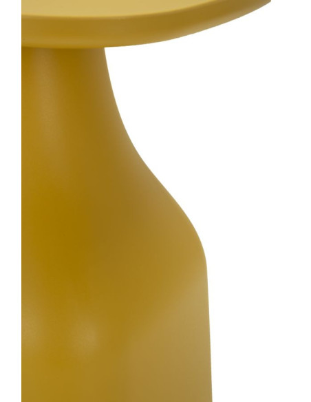 Table d'appoint moderne Carrée Hauteur 50 cm Polypropylène Jaune Gia 