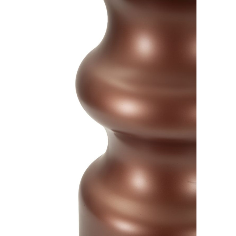 Grande Lampe à poser glamour chic Hauteur 69 cm Verre Marron Tissu Beige Métal Doré Rosenthal 