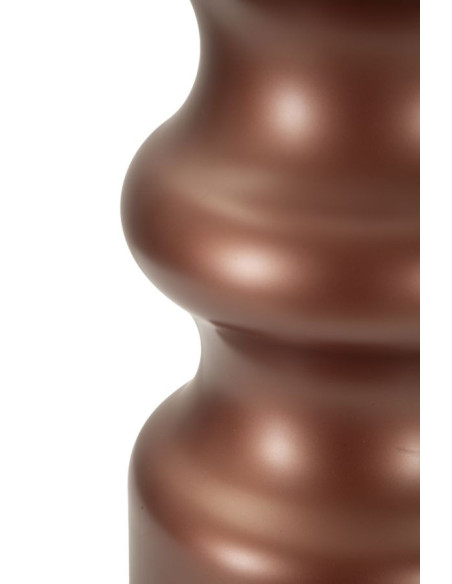 Grande Lampe à poser glamour chic Hauteur 69 cm Verre Marron Tissu Beige Métal Doré Rosenthal 