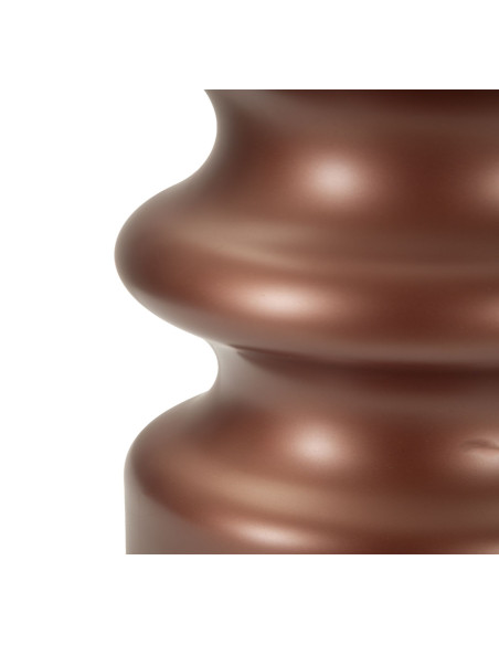 Lampe à poser glamour chic Hauteur 56 cm Verre Marron Tissu Beige Métal Doré Rosenthal 