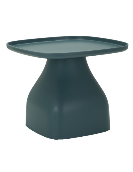 Table d'appoint moderne Carrée Hauteur 38 cm Polypropylène Bleu Gia 