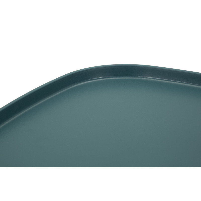 Table d'appoint moderne Carrée Hauteur 38 cm Polypropylène Bleu Gia 