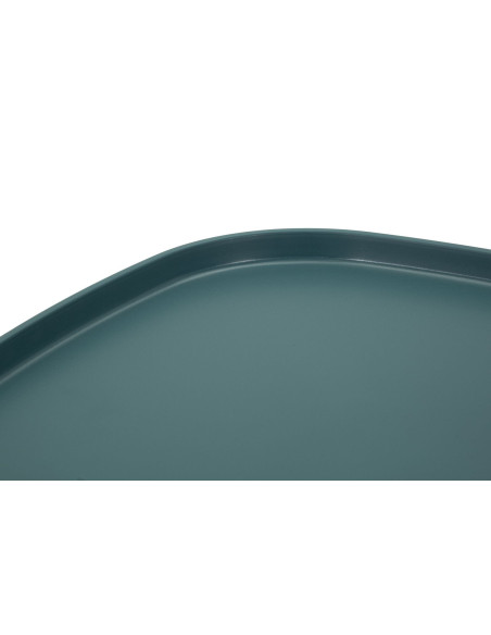 Table d'appoint moderne Carrée Hauteur 38 cm Polypropylène Bleu Gia 