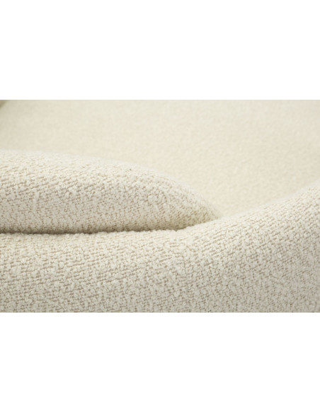 Fauteuil pivotant bouclette Tissu Blanc crème Bouclé Torino 
