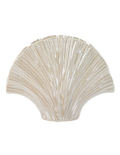 Vase style art déco Éventail 35 cm Céramique Perle Effet nacré Perly 