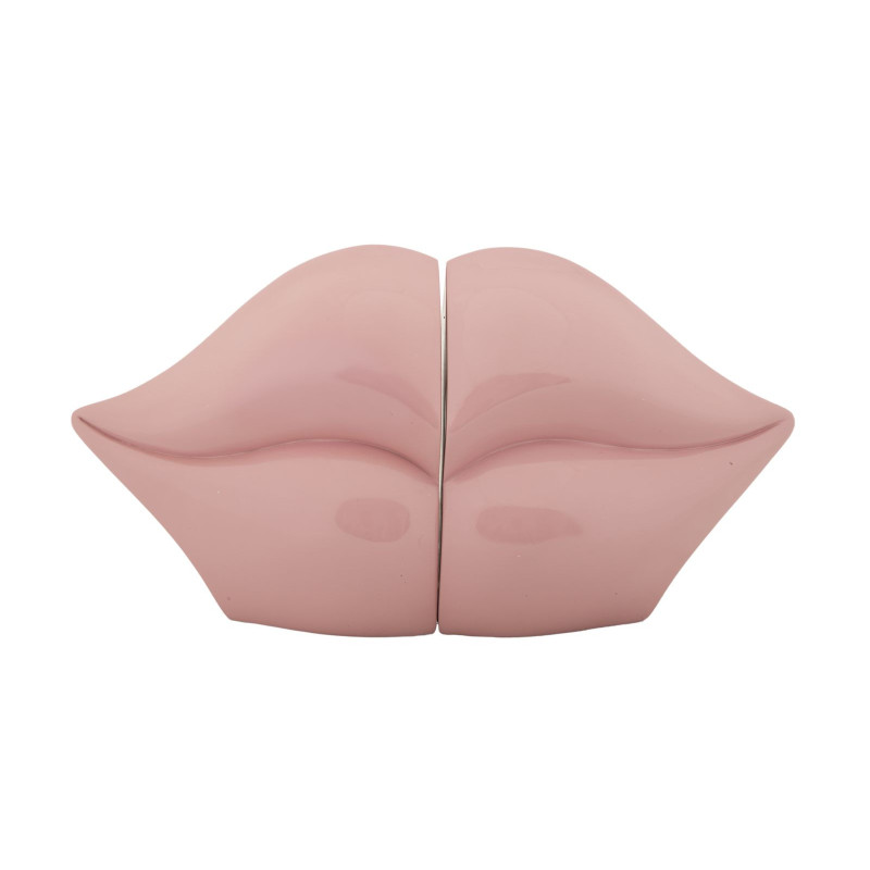 Serre Livres moderne chic Bouche Résine Rose Bocca 