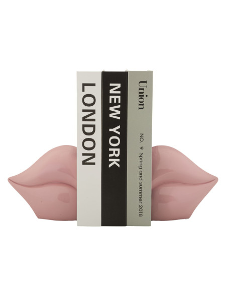 Serre Livres moderne chic Bouche Résine Rose Bocca 