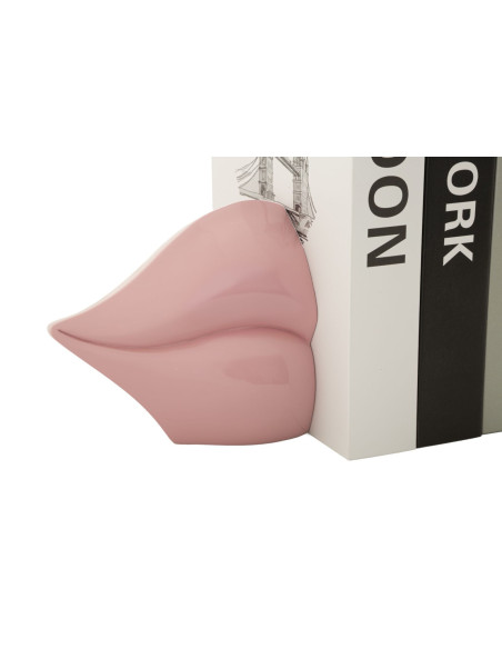 Serre Livres moderne chic Bouche Résine Rose Bocca 