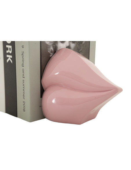 Serre Livres moderne chic Bouche Résine Rose Bocca 