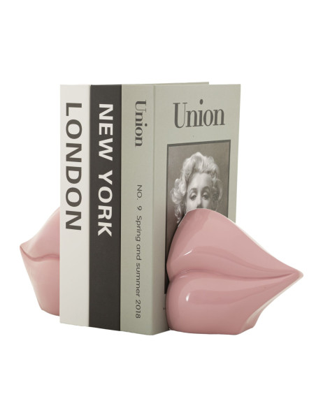 Serre Livres moderne chic Bouche Résine Rose Bocca 