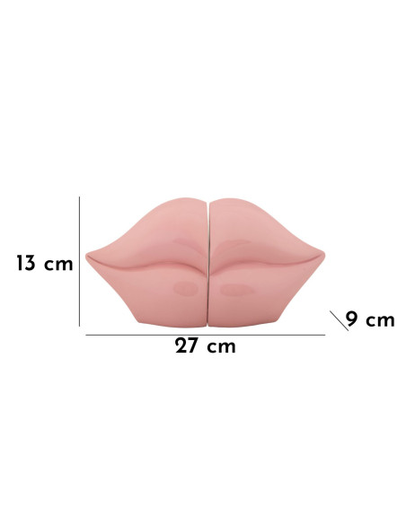 Serre Livres moderne chic Bouche Résine Rose Bocca 