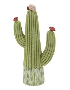 Statuette déco originale Cactus Hauteur 25 cm Résine Vert Cactacee 