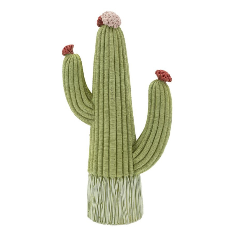 Statuette déco originale Cactus Hauteur 25 cm Résine Vert Cactacee 