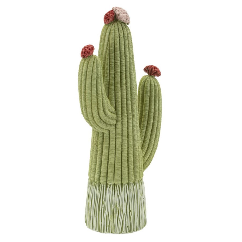 Statuette déco originale Cactus Hauteur 25 cm Résine Vert Cactacee 