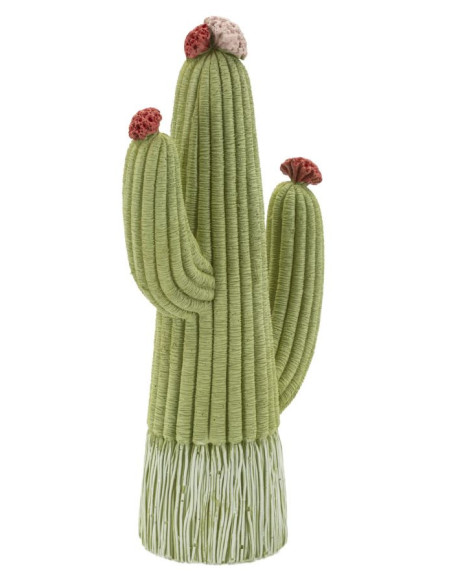 Statuette déco originale Cactus Hauteur 25 cm Résine Vert Cactacee 