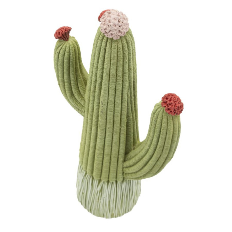 Statuette déco originale Cactus Hauteur 25 cm Résine Vert Cactacee 