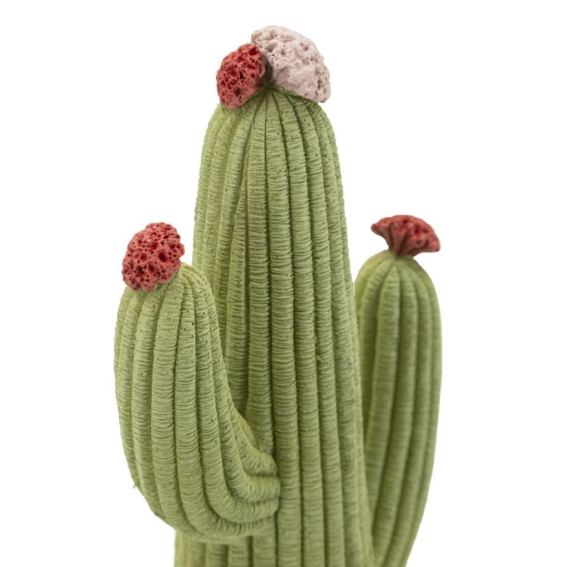 Statuette déco originale Cactus Hauteur 25 cm Résine Vert Cactacee 
